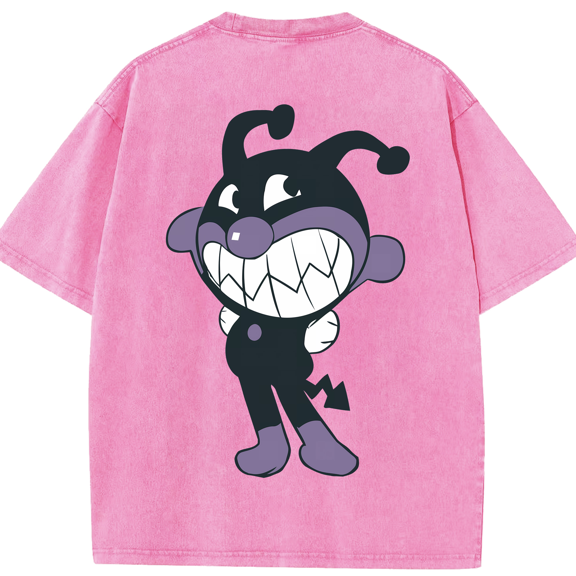 （画像用） アンパンマン Anpanman 綿100% ヴィンテージ風 半袖Tシャツ（背面プリント）